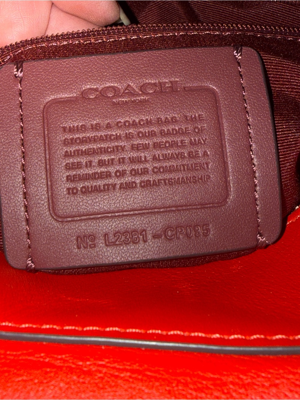 Coach Red Pillow Tote Shoulder Bag Excellent Condition Removable Guitar Strap - Picture 6 of 7